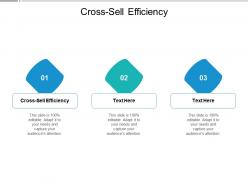 Cross sell efficiency ppt powerpoint presentation professional outfit cpb