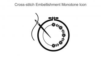 Cross Stitch Embellishment Monotone Icon In Powerpoint Pptx Png And Editable Eps Format