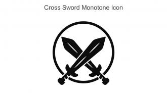 Cross Sword Monotone Icon In Powerpoint Pptx Png And Editable Eps Format