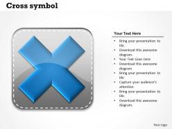 Cross symbol powerpoint template slide