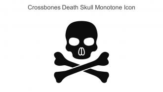 Crossbones Death Skull Monotone Icon In Powerpoint Pptx Png And Editable Eps Format