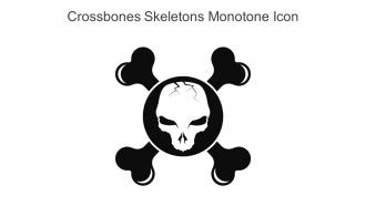Crossbones Skeletons Monotone Icon In Powerpoint Pptx Png And Editable Eps Format