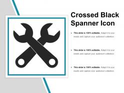 Crossed black spanner icon