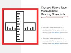 Crossed rulers tape measurement reading scale inch
