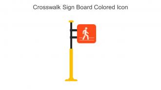 Crosswalk Sign Board Colored Icon In Powerpoint Pptx Png And Editable Eps Format