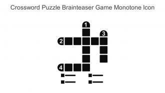 Crossword Puzzle Brainteaser Game Monotone Icon In Powerpoint Pptx Png And Editable Eps Format