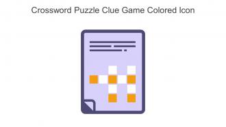 Crossword Puzzle Clue Game Colored Icon In Powerpoint Pptx Png And Editable Eps Format