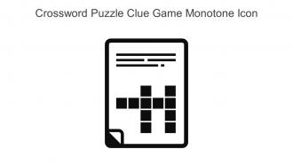Crossword Puzzle Clue Game Monotone Icon In Powerpoint Pptx Png And Editable Eps Format