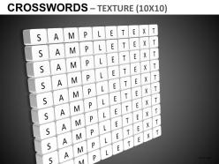Crosswords texture powerpoint presentation slides db