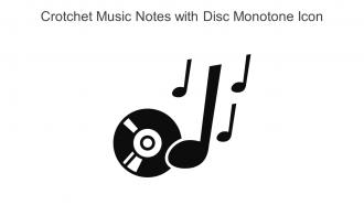 Crotchet Music Notes With Disc Monotone Icon In Powerpoint Pptx Png And Editable Eps Format