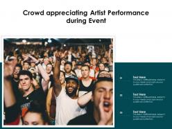 Crowd appreciating artist performance during event