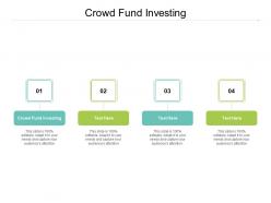 Crowd fund investing ppt powerpoint presentation pictures icon cpb