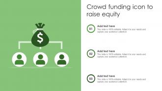 Crowd Funding Icon To Raise Equity