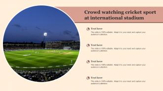 Crowd Watching Cricket Sport At International Stadium