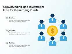 Crowdfunding And Investment Icon For Generating Funds