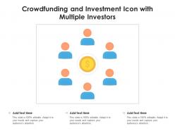 Crowdfunding and investment icon with multiple investors