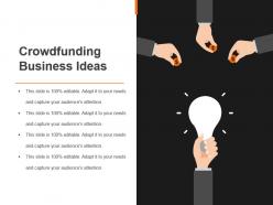 Crowdfunding business ideas good ppt example