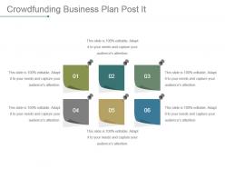 Crowdfunding business plan post it powerpoint slide background
