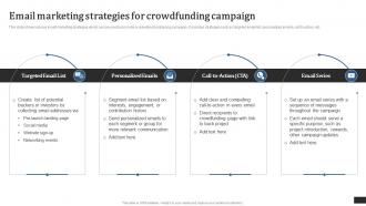 Crowdfunding Campaigns To Raise Funds Email Marketing Strategies For Crowdfunding Fin SS