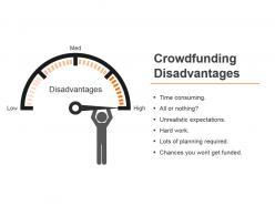 Crowdfunding disadvantages powerpoint templates