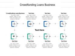 Crowdfunding loans business ppt powerpoint presentation icon images cpb