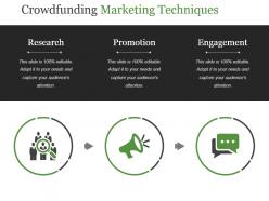 Crowdfunding marketing techniques powerpoint slide background