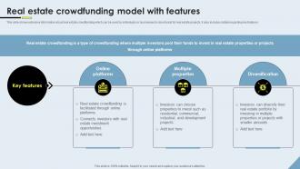 Crowdfunding Models Real Estate Crowdfunding Model With Features Fin SS V