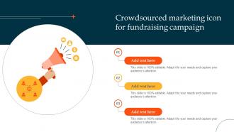 Crowdsourced Marketing Icon For Fundraising Campaign