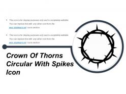 Crown of thorns circular with spikes icon