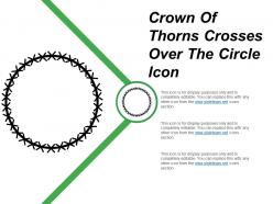 Crown of thorns crosses over the circle icon