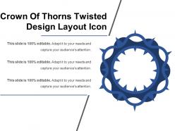 Crown of thorns twisted design layout icon