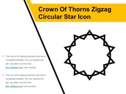 Crown of thorns zigzag circular star icon