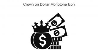 Crown On Dollar Monotone Icon In Powerpoint Pptx Png And Editable Eps Format