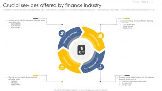 Crucial Services Offered By Finance Industry