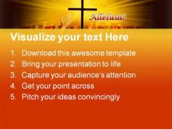 Crucifix with hands religion powerpoint templates and powerpoint backgrounds 0311
