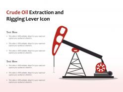 Crude Oil Extraction And Rigging Lever Icon