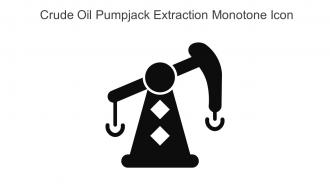 Crude Oil Pumpjack Extraction Monotone Icon In Powerpoint Pptx Png And Editable Eps Format