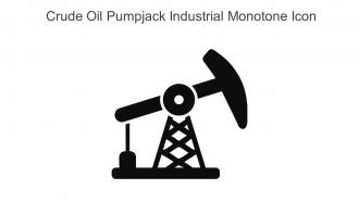 Crude Oil Pumpjack Industrial Monotone Icon In Powerpoint Pptx Png And Editable Eps Format