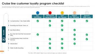 Cruise Line Customer Loyalty Program Checklist