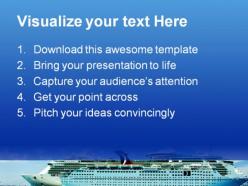 Cruise ship holidays powerpoint backgrounds and templates 1210