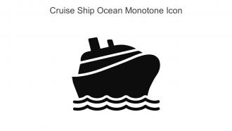Cruise Ship Ocean Monotone Icon In Powerpoint Pptx Png And Editable Eps Format