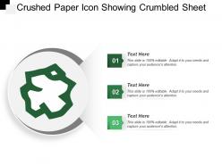 Crushed paper icon showing crumbled sheet