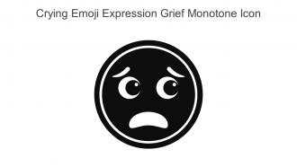 Crying Emoji Expression Grief Monotone Icon In Powerpoint Pptx Png And Editable Eps Format