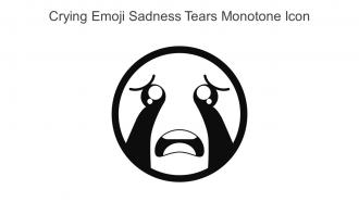 Crying Emoji Sadness Tears Monotone Icon In Powerpoint Pptx Png And Editable Eps Format