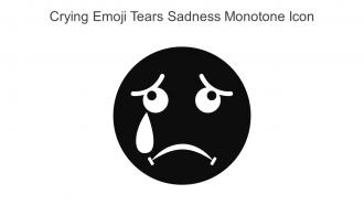 Crying Emoji Tears Sadness Monotone Icon In Powerpoint Pptx Png And Editable Eps Format