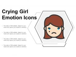 Crying girl emotion icon