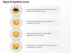 Crying sad surprise confuse faces ppt icons graphics