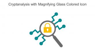 Cryptanalysis With Magnifying Glass Colored Icon In Powerpoint Pptx Png And Editable Eps Format