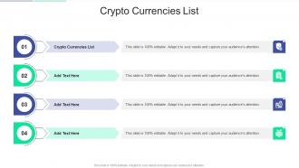 Crypto Currencies List In Powerpoint And Google Slides Cpb