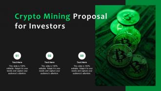 Crypto Mining Proposal For Investors Ppt Infographic Template Designs